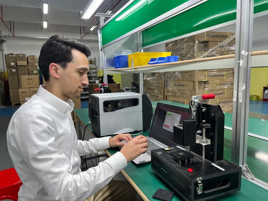 Setting up factory test and label printing